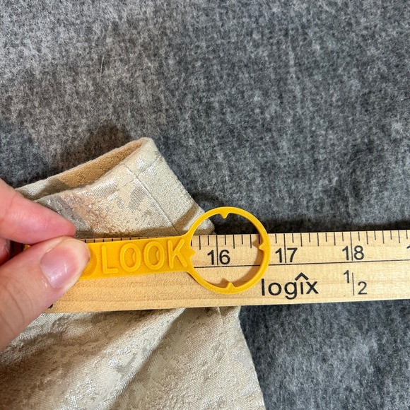 St John Womens Suit Set Ivory Blazer Pants Beige Snake Print Metallic Size 8 NWT - Picture 15 of 16